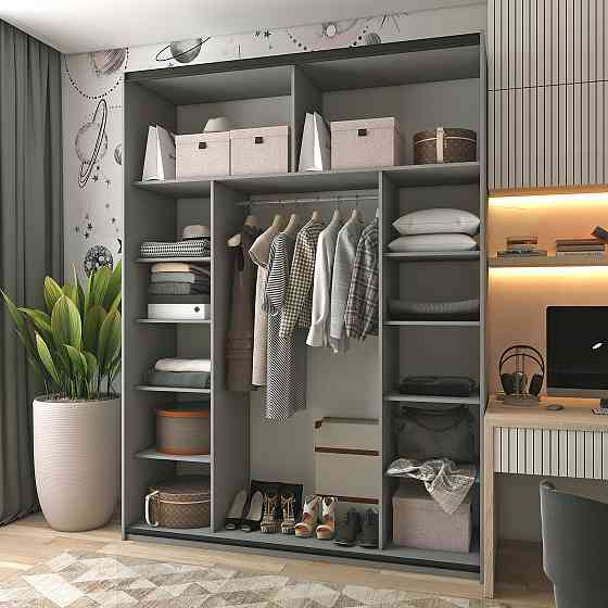 Шкаф-купе двухдверный Doros G-Caiser 180х60х240 см Графит (DRS-011034) Львов