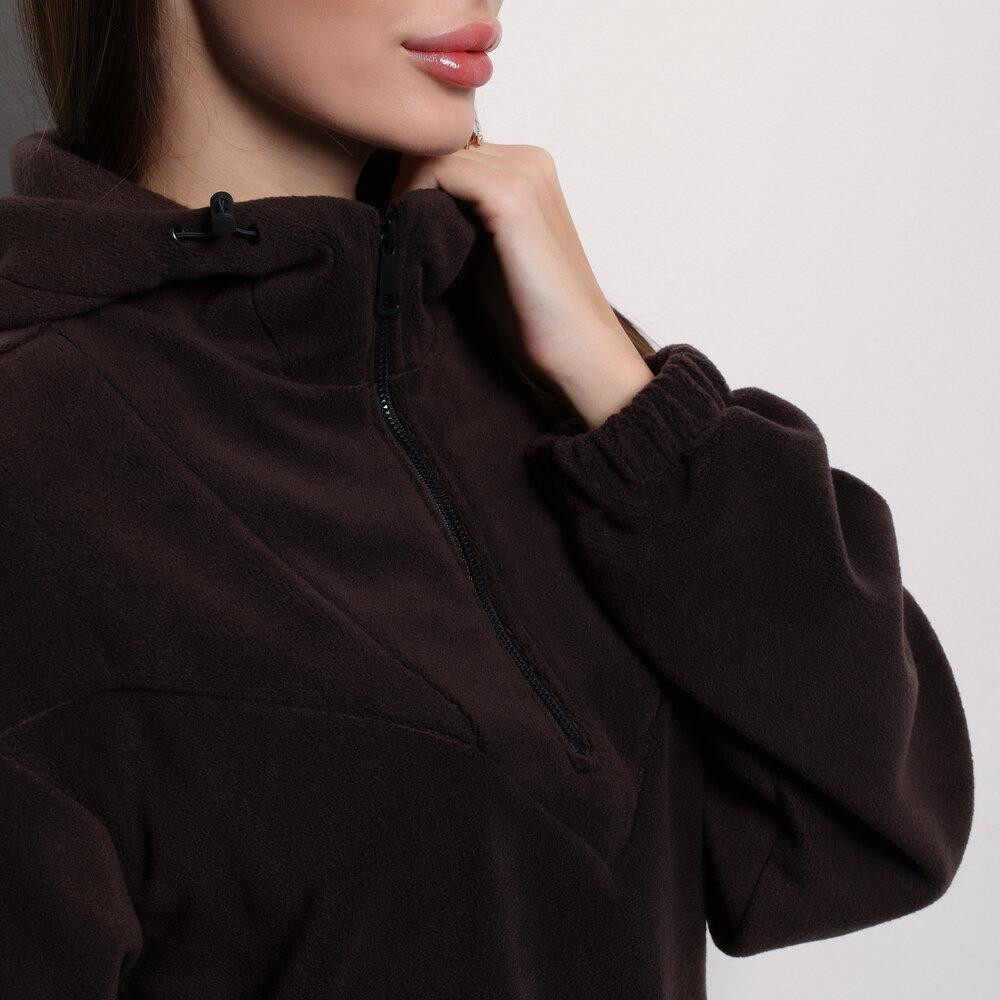 Темно-шоколадний костюм зимовий флісовий. Жіночий теплий костюм Pobedov Huggi жіночий Київ - фото 2