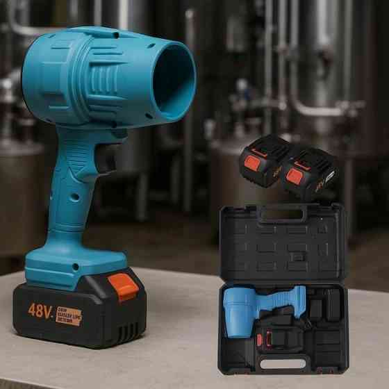 Акумуляторна турбовоздуходувка 48В, 2×6Ач, безщіткова, Jet Fan до 200 миль/год, кейс, для листя, снігу та пилу VN-45 Львів