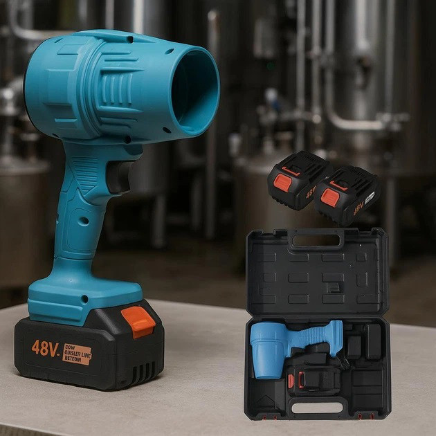 Акумуляторна турбовоздуходувка 48В, 2×6Ач, безщіткова, Jet Fan до 200 миль/год, кейс, для листя, снігу та пилу VN-45 Львів - фото 2