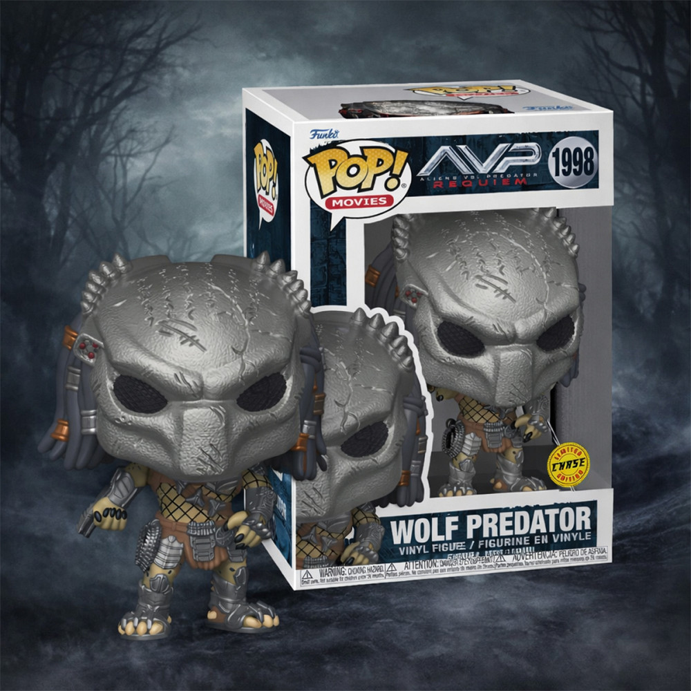 Ігрова фігурка Funko POP! серії Чужі проти Хижака S3 - Хижак (Wolf) (W/CH) Дніпро - фото 3
