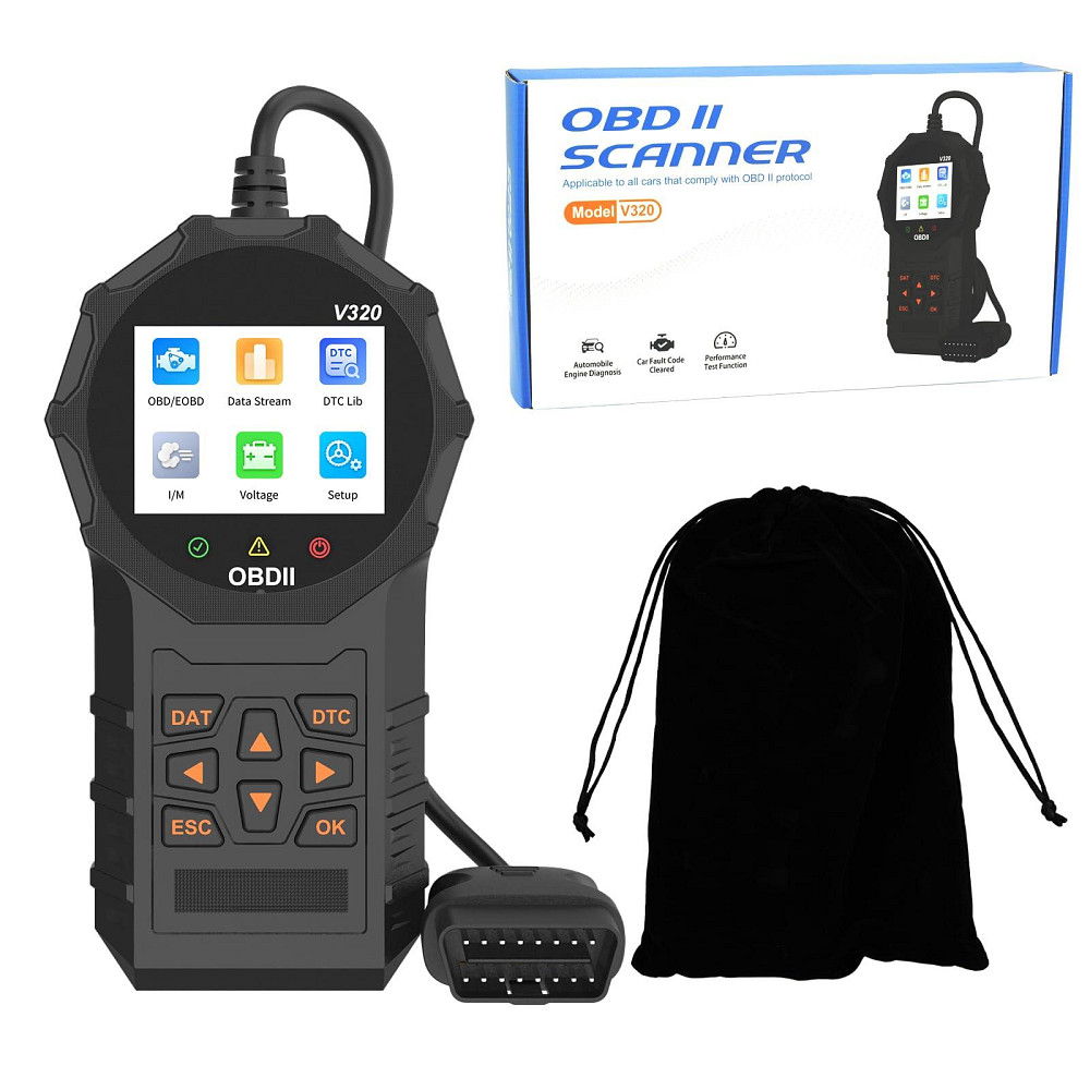 Автомобільний діагностичний прилад/зчитувач кодів помилок OBD II V320 Луцьк - фото 1