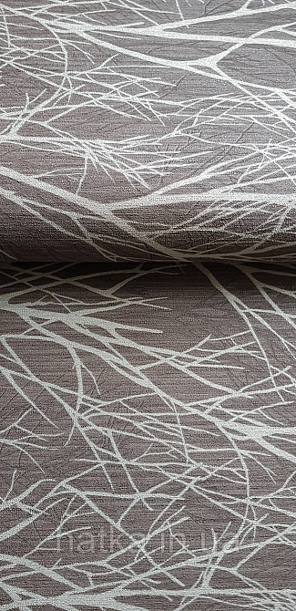 Обои виниловые на флизелине горячего тиснения Sintra Atmosphere метровые деревья ветки коричневые беж 512043 Киев - изображение 1