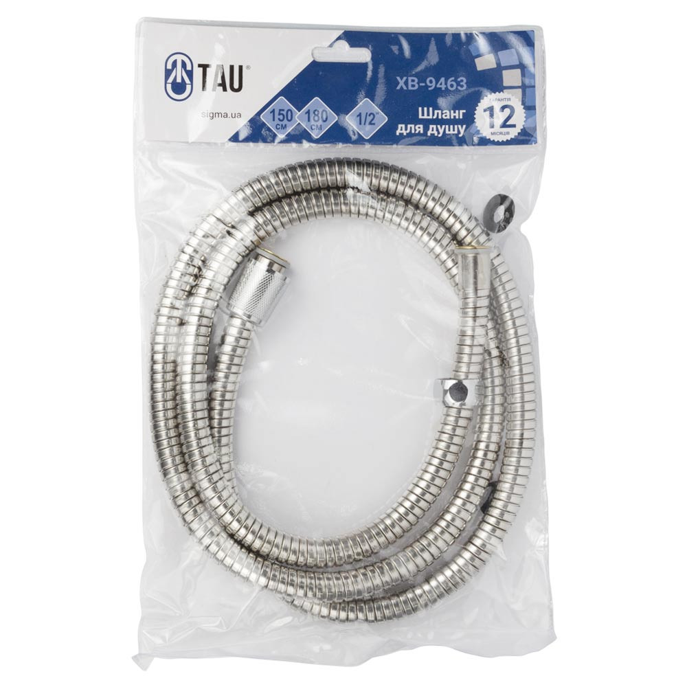 TAU Шланг для душа ½" SS растяжной 150-180смTAU XB-9463 (9892060) Київ - фото 2