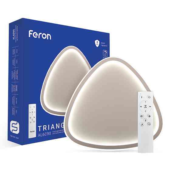 Світлодіодна накладна люстра Feron AL6090 TRIANGLE 60Вт білий Харків