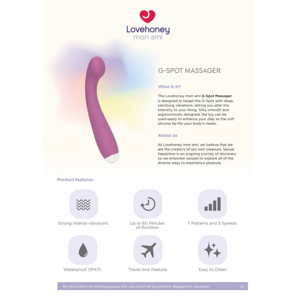 Вібратор для точки G Lovehoney Mon Ami G-spot, фіолетовий Sex Aura Київ - фото 5