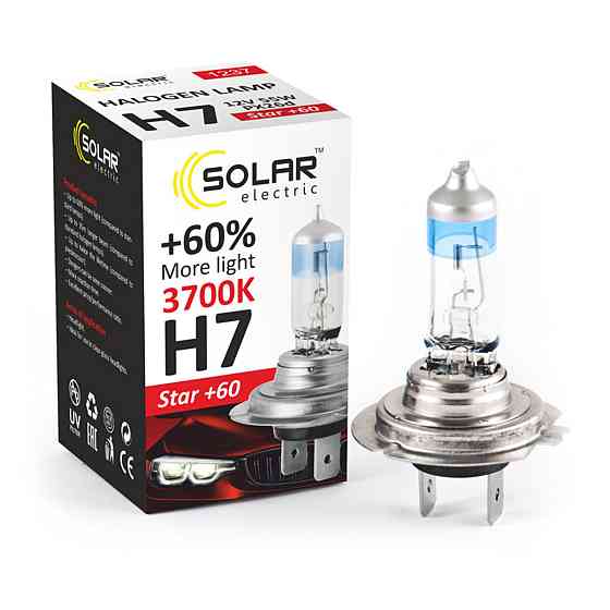 Галогенова лампа Solar H7 12V 55W PX26d Starlight +60% 1237 Київ