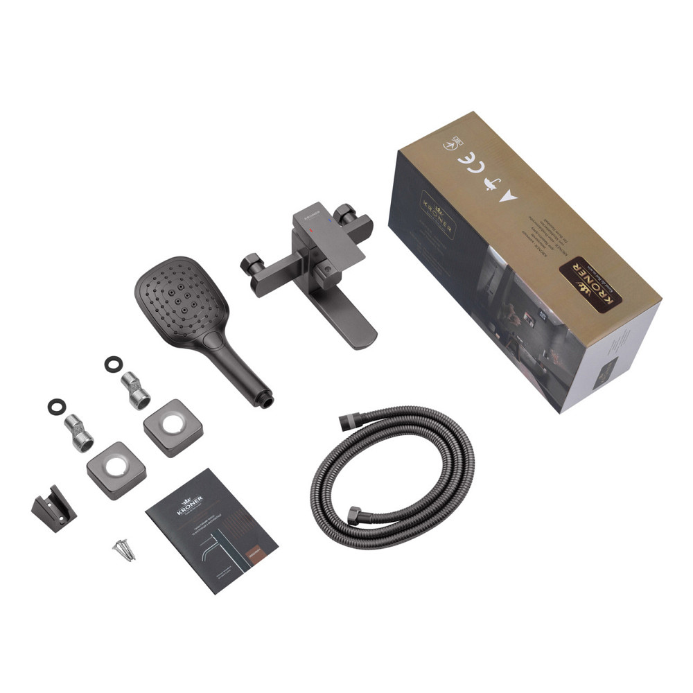 Смеситель для ванны Kroner KRP Edelstahl Kubus - PVD060 Киев - изображение 8