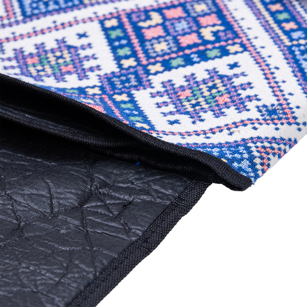 Синій жакардовий коврик для пікніка Київ - фото 5
