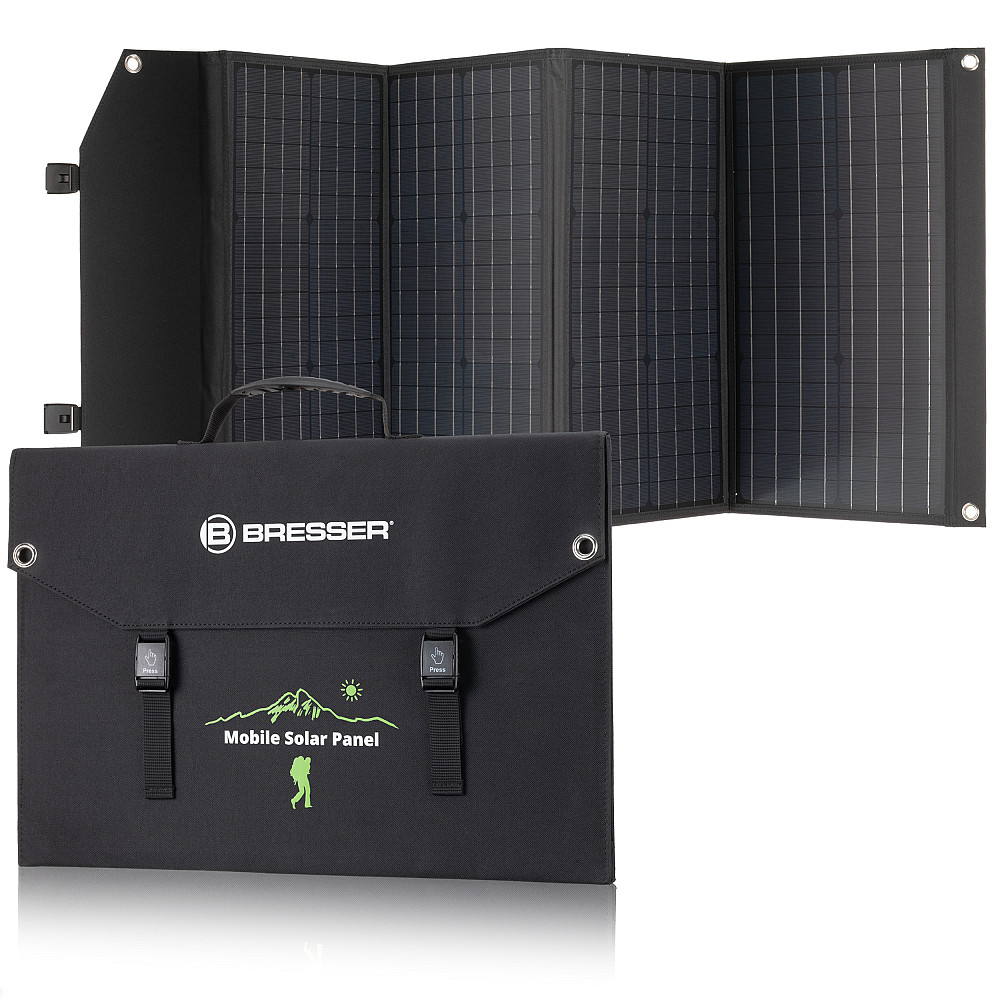 Портативний зарядний пристрій сонячна панель Bresser Mobile Solar Charger 120 Watt USB DC (3810070) Київ - фото 1