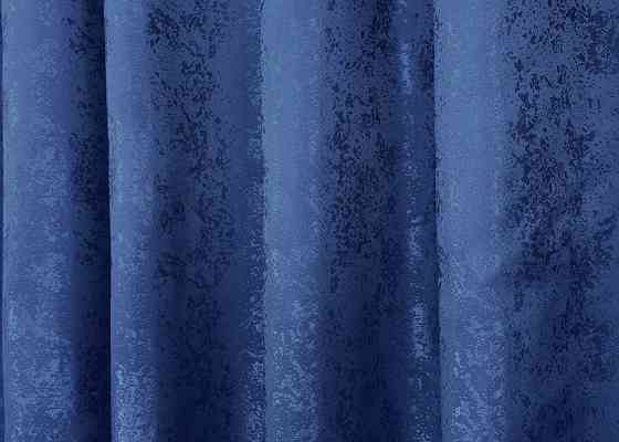 Шторна тканина жакард, колекція "Мармур Al1" колір синій 442ш Київ