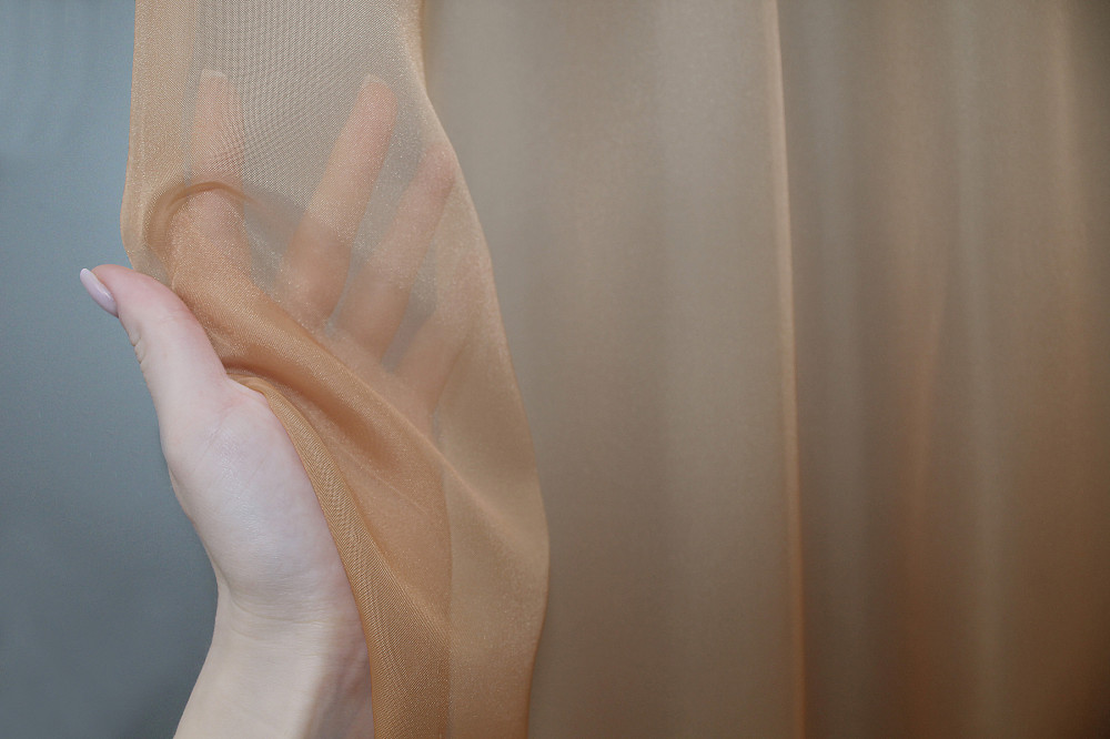 Тюль VR-Textil 751т Омбре шифон Коричневий із білим 300х270 см (42-0180) Київ - фото 5