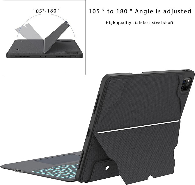Чехол клавиатура ROOFEI для iPad Pro 12.9 iPad Pro 6/5/4/3 поколения 2022 2021 2020 и 2018 лет Днепр - изображение 6