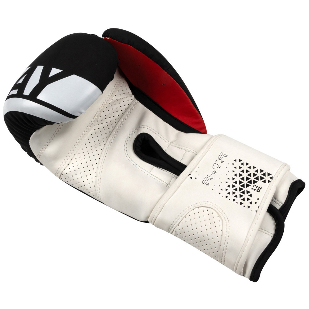 Боксерские перчатки для бокса и единоборств на липучке 10 унций PowerPlay 3086 Matt Challenger черно белые Киев - изображение 6