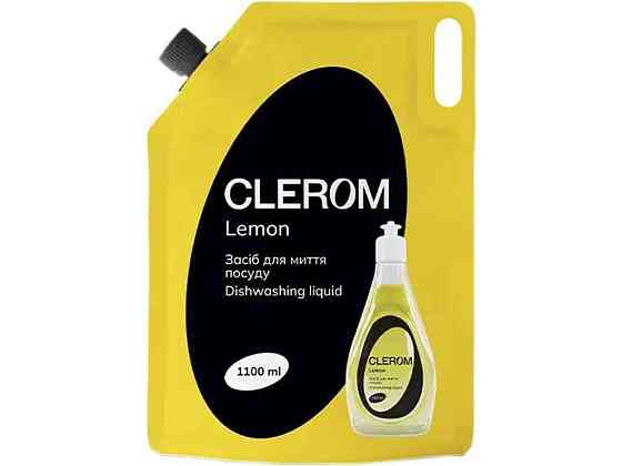 Средство для мытья посуды 1,1л Lemon дой-пак ТМ CLEROM Киев