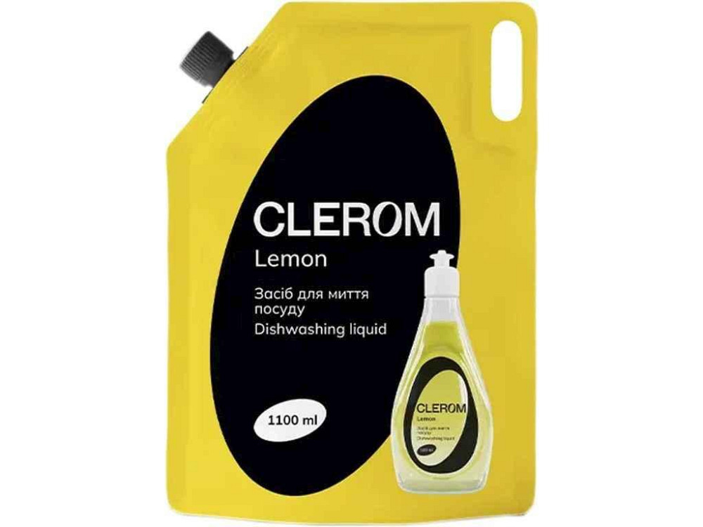 Засіб для миття посуду 1,1л Lemon дой-пак ТМ CLEROM Київ - фото 1