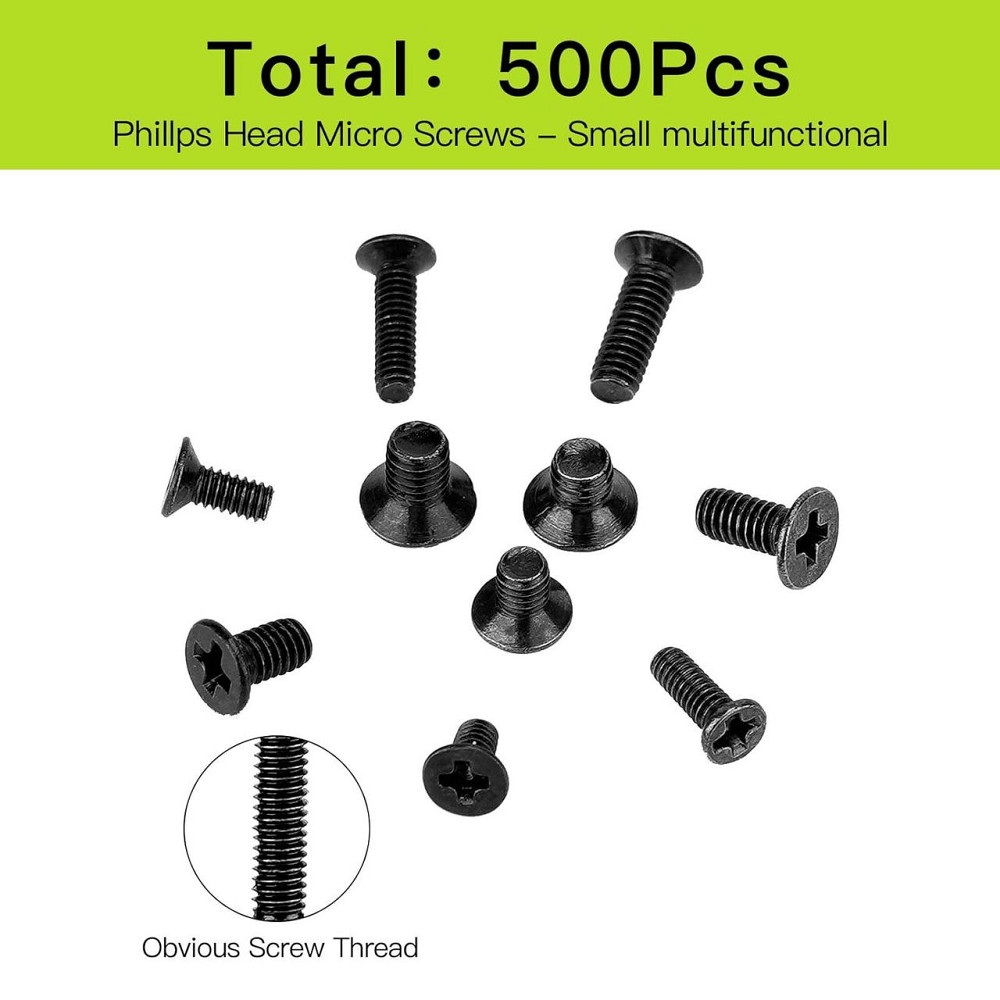 Набір потайних винтів для ноутбуків M2, M2.5, M3, 500 шт. Київ - фото 9
