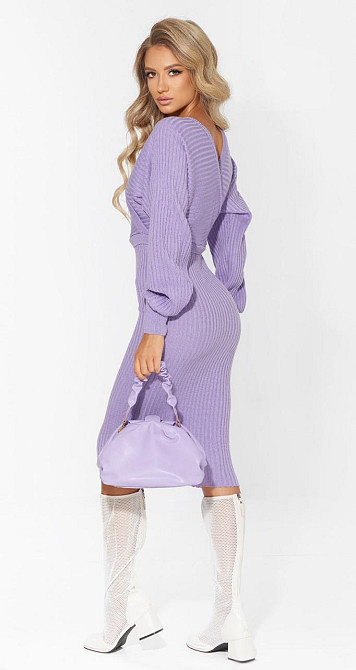 В'язане жіноче плаття в рубчик (42) Київ - фото 6