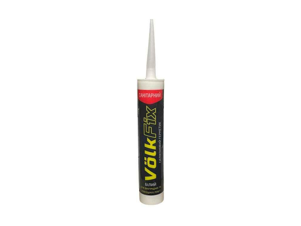Герметик 280мл Белый санитарный ТМ VOLKFIX Киев - изображение 1