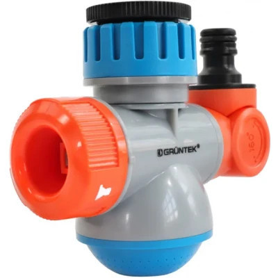 Коннектор для шланга Gruntek многофункциональный с шарнирным штуцером 1/2 " и 3/4" (296222240) Винница - изображение 1