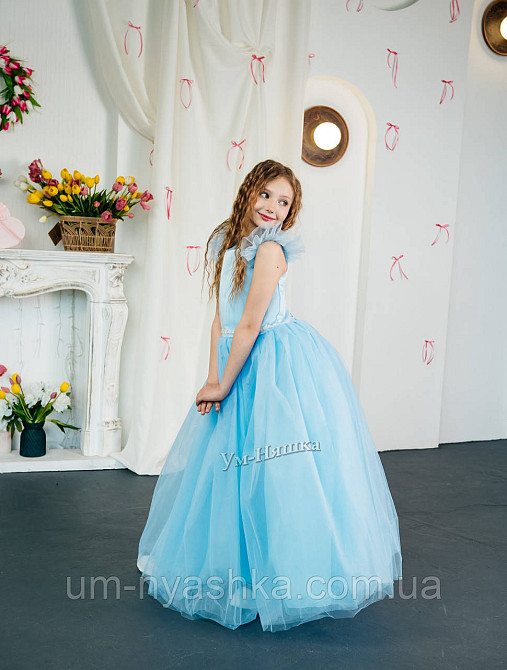 Голубое нарядное платье 134-146 Кривой Рог - изображение 6