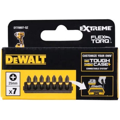 Набор бит DeWALT в касете для Tough Case, FlexTorq, L = 25 мм, Рh2, 7 шт (DT70807) Винница - изображение 2