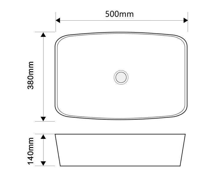 Раковина накладна Mixxus Premium DIVERSE-0109 500х380х140mm   ( MP6547 ) 24977 Харків - фото 2