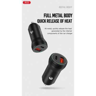 Зарядное устройство XO 1xUSB QC3.0 + 1xUSB-C PD18W black (CC33-BK) Винница