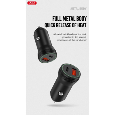 Зарядний пристрій XO 1xUSB QC3.0 + 1xUSB-C PD18W black (CC33-BK) Вінниця - фото 5