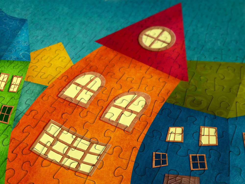 Пазл Фантастичні різнокольорові будинки - Fantasy Colorful Houses (Enjoy-1952) Киев - изображение 2