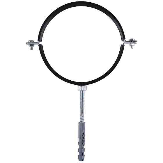 Хомут трубний SOLOMON  (комплект)  6″, 158-168мм  з гвинтом 10х120 та дюбелем Тернополь