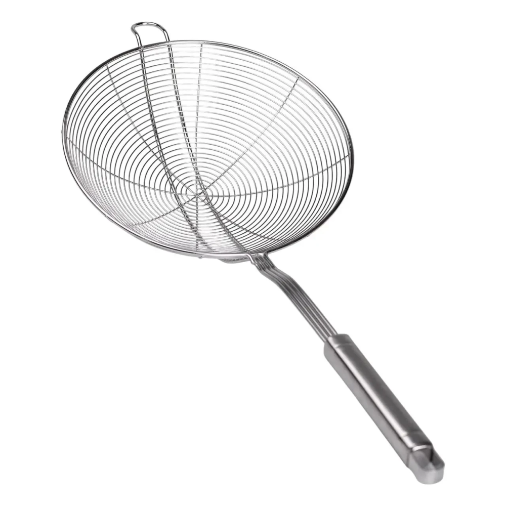 Шумівка з нержавіючої сталі з ручкою Ø 20 см для фритюру HP-19-16-20CM Коломыя - изображение 1