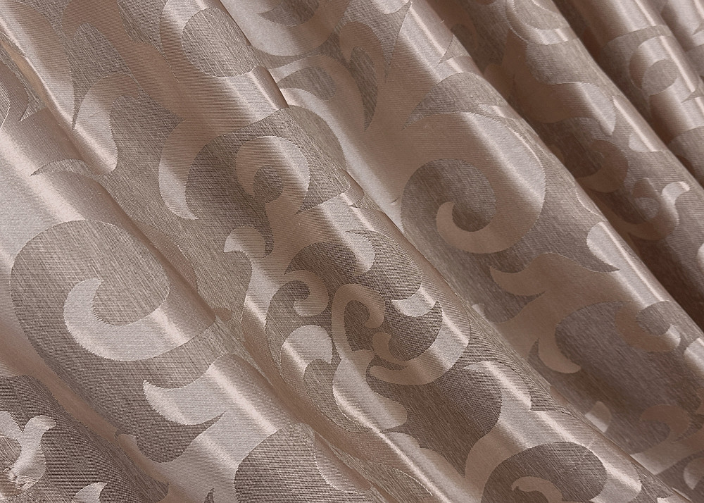 Комплект готовых штор VR-Textil Жаккард Вензель № 090ш Пудровый 150х270 см 2 шт (30-013) Киев - изображение 14