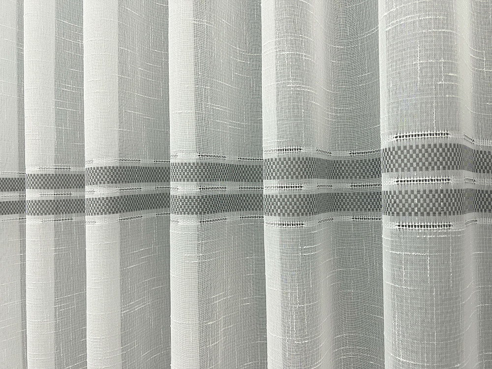Тюль VR-Textil 2087т Мережка Льон Молочний з сірим 400х270 см (42-1298) Київ - фото 7