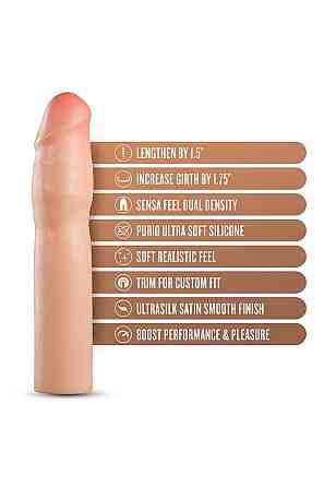 Силіконовий подовжувач пеніса Blush Performance Plus Resilience бежевий Sex Aura Київ