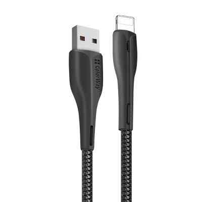 Дата кабель USB 2.0 AM to Lightning 1.0m led black ColorWay (CW-CBUL034-BK) Винница