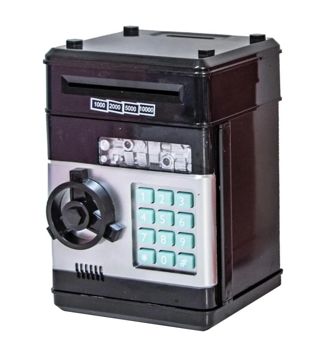Электронная детская копилка-сейф с кодовым замком 1511 Черная Одесса - изображение 1