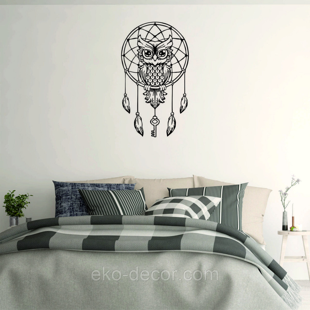 Декоративне настінне Панно «Ловець снів» Декор на стіну 110*65 см, Чорний Київ - фото 6