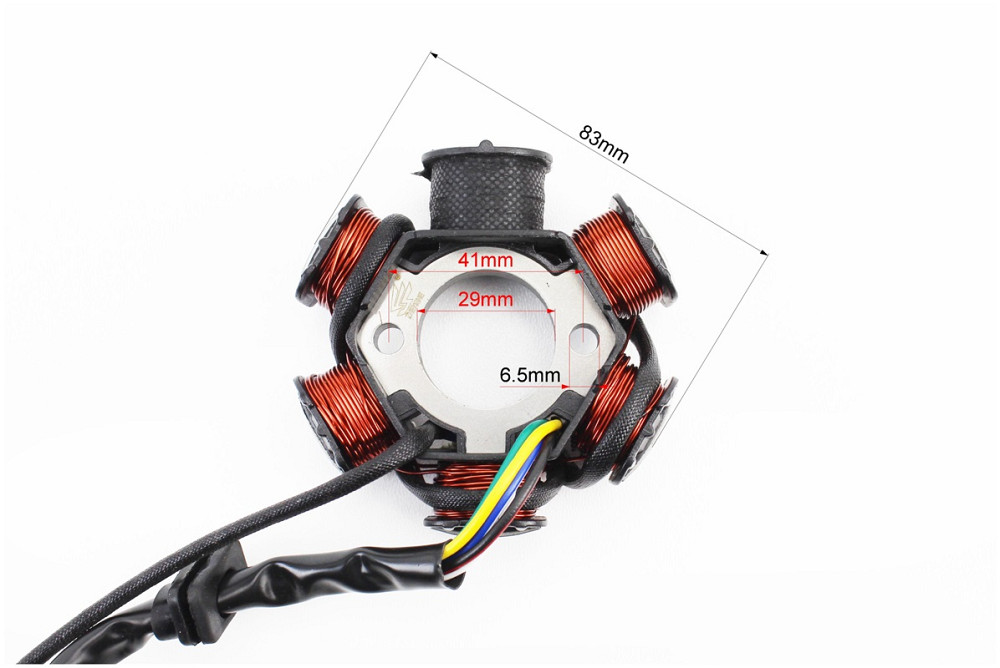 Статор магнето (генератора) (6 котушок роз'єм "мама 4+1") Київ - фото 3