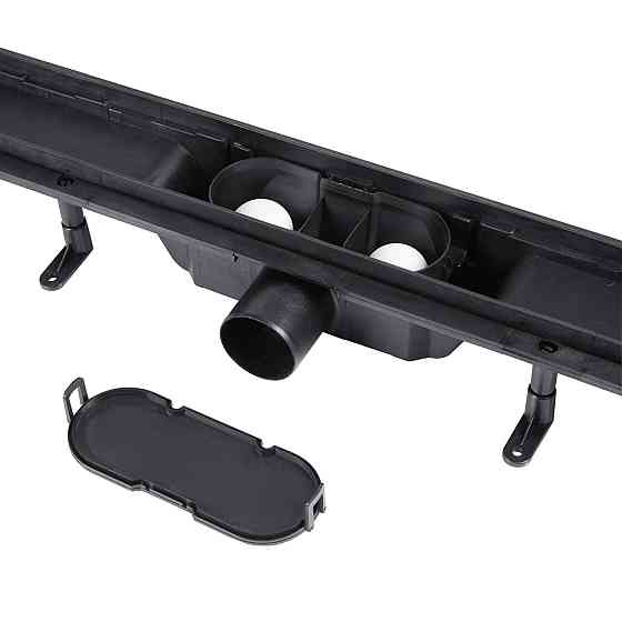 Трап Qtap Dry FA304-700MBLA лінійний із сухим закривом і неіржавкою решіткою 700х73 Київ