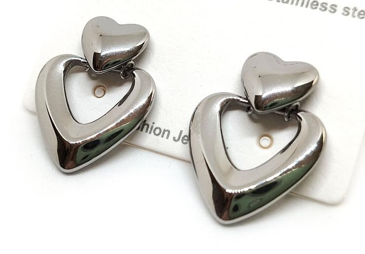 Сережки жіночі тренд Серце Київ - фото 1