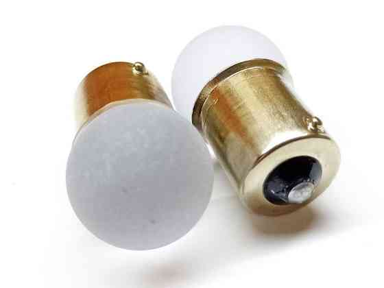 Светодиодная лампа AllLight T25 9 диодов 2835SMD BA15S 12V WHITE матовая линза, керамика Харьков