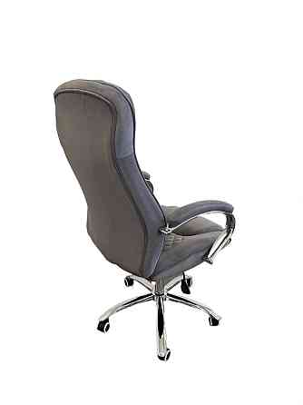 Офисное кресло руководителя Tehforward Lambo Velur хром Anyfix Серый Киев