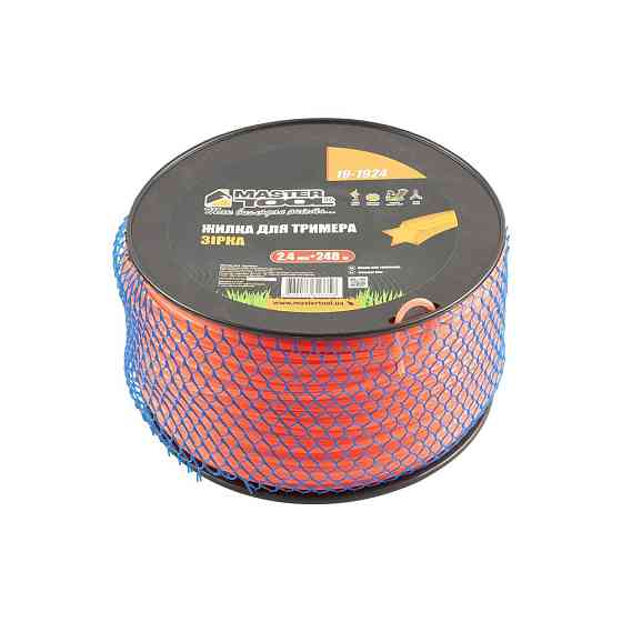 Волосінь для тримера MASTERTOOL ЗВІЗДА 2,40 мм 248 м котушка 19-1924 Рівне