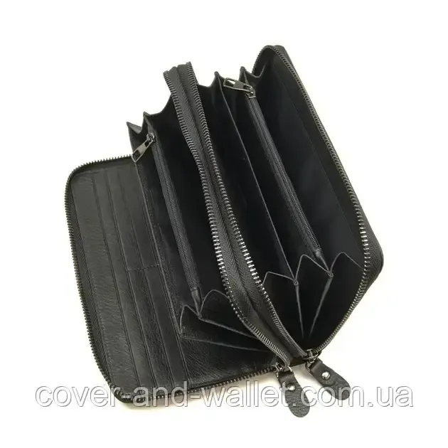 Елітний чоловічий гаманець клатч на дві блискавки із гладкої шкіри Marco Coverna 5902B/Q Київ - фото 6