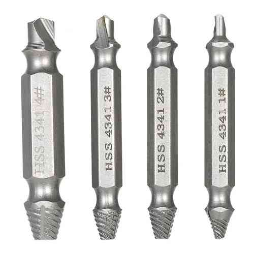 Набір екстракторів 4шт для вилучення уламків гвинтів, сталь HSS 4341 Вінниця