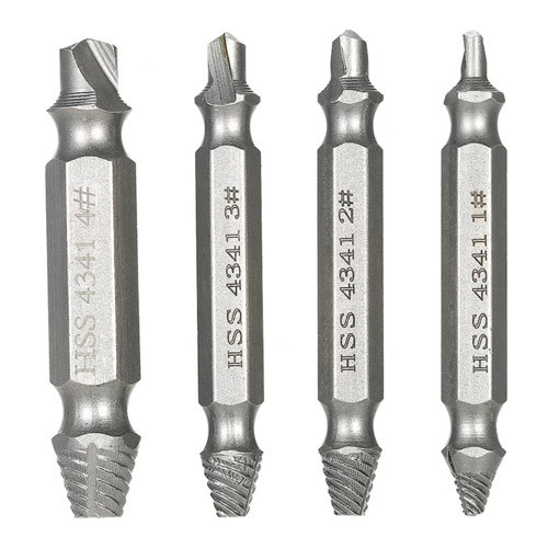 Набор экстракторов 4шт для извлечения обломков винтов, сталь HSS 4341 Винница - изображение 2