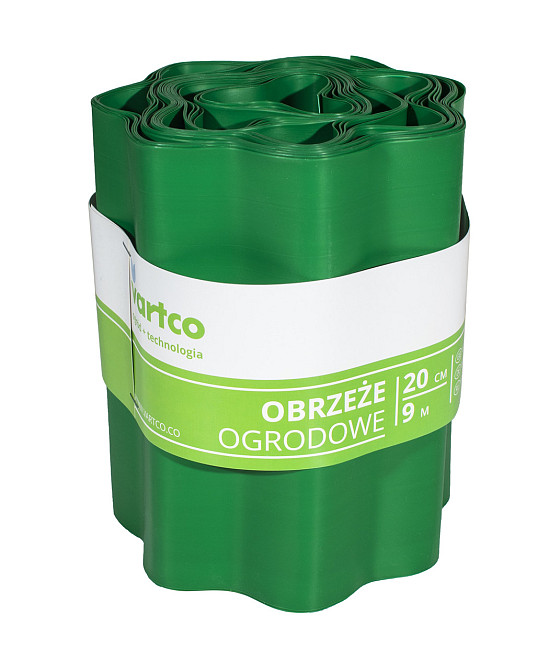 Бордюрна стрічка 20 см 9 метрів VARTCO зелена (Польща) пластикова Дніпро - фото 1