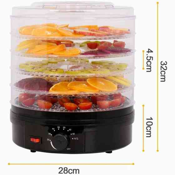 Сушка для фруктов и овощей 5 ярусов 800Вт черный Rainberg RB-912 электро дегидратор DA-80 Львов