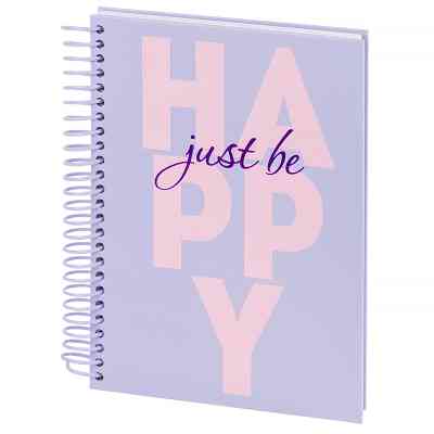 Блокнот Axent на спирали А5 120 листов, клетка, твердая обложка, Happy (8464-2-A) Винница